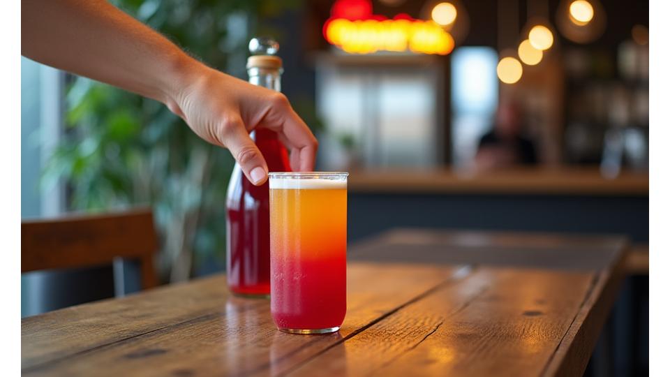 クラフト飲料を楽しむ顧客들